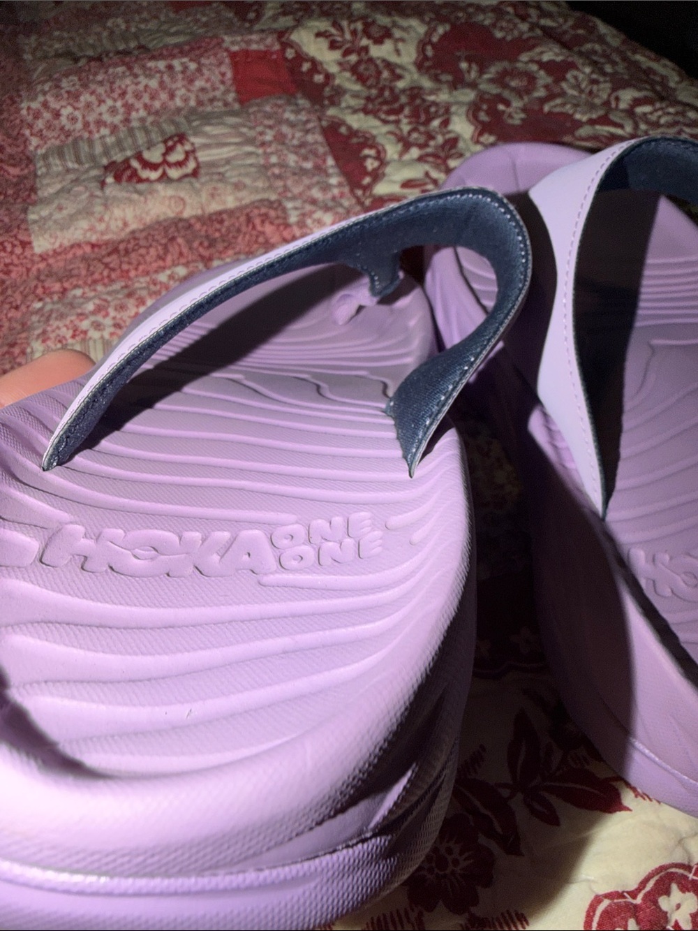 Hoka One One Lavender Slip-On Thong Sandals 9-9.5 - Picture 4 of 6